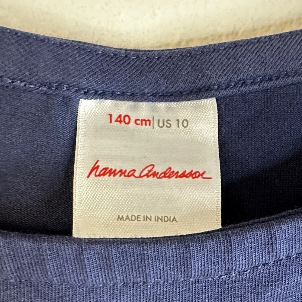 Hanna Andersson Make It Magic Soft Tulle Navy Dress Girls Size 10 EUC